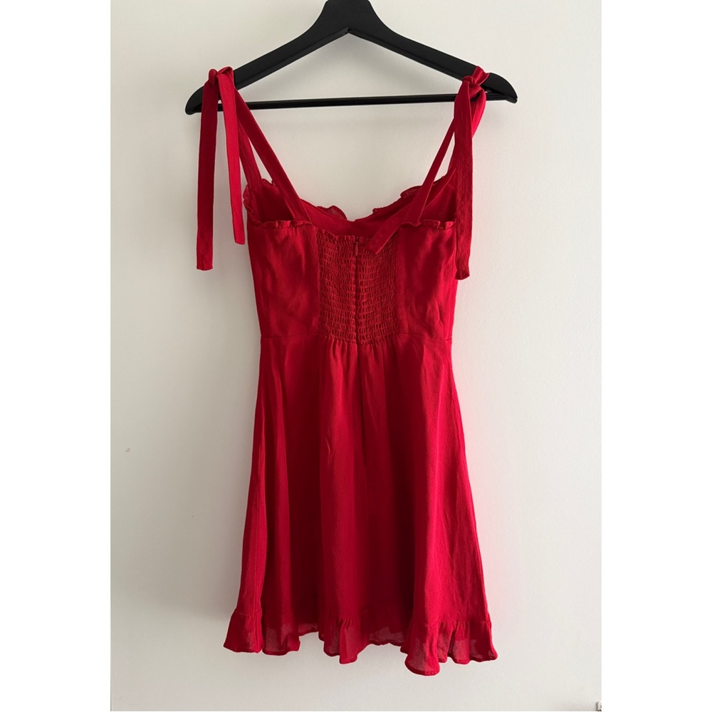 Reformation Christine Red Mini Dress Size 0 - Picture 2 of 2